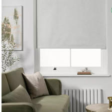 Save 50% - Argos Home Crushed Blackout White Roller Blind - 90cm x 160cm