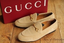 Gucci Beige Suede Brass Bit