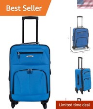 Stylish 20-Inch Blue Carry-On
