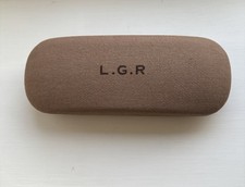 L.G.R. Sunglasses Case Unisex, made in Italy, Authentic, light brown