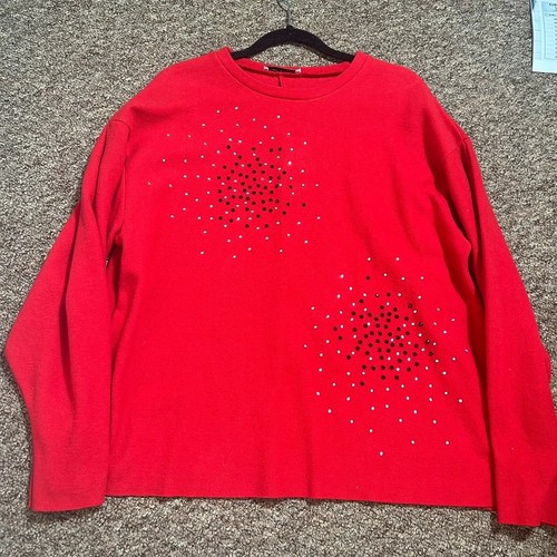 Zara trafaluc red rhinestone - zara,
