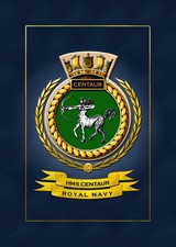 HMS CENTAUR SHIPS BADGE/CREST