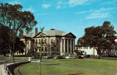 Postcard westerly town hall - postcard,