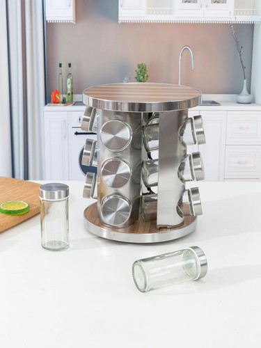 Rotating spice rack organizer - spice,