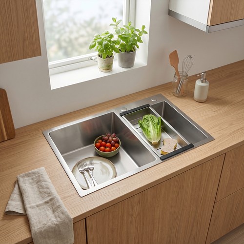 Double bowl stainless steel - stainless,