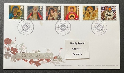 2005 christmas fdc - 2005, rm