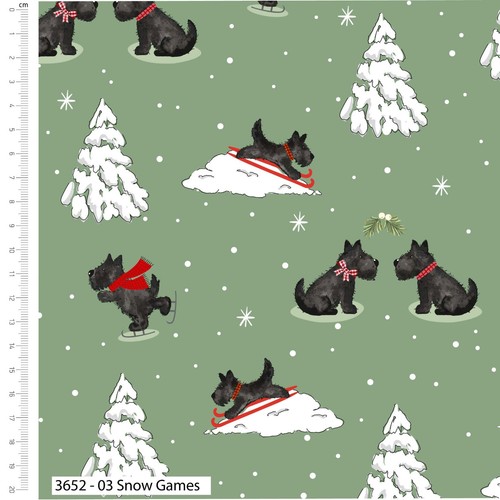 Frosty paws christmas - frosty, fabric