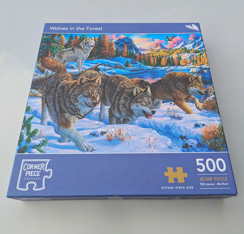Corner piece puzzles wolves - piece,