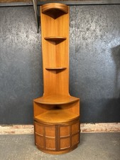 Mid-Century Nathan Corner Cabinet, Teak Nathan Furniture Unit.