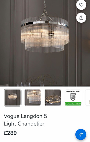 Vogue langdon light chrome - 5-light,