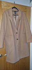 Primark CAMEL LONGCOAT SIZE 18