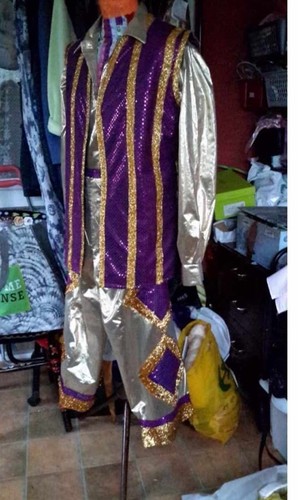 Purple gold pantomime comic - purple/gold,