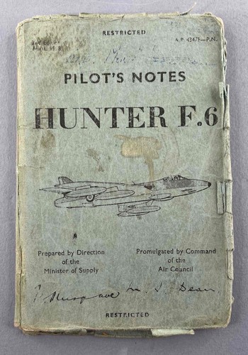 Hawker hunter pilots - hunter, f.6