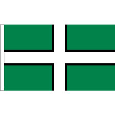 18" x 12" (45 x 30 cm) Devon County Devonshire Sleeved Hand Waving Boat Flag