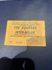 Glasgow Rangers V Inter Milan EC Q/F 64/65 Ticket