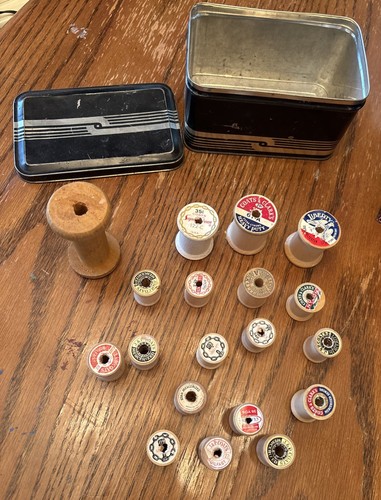Wooden spools thread empty - wooden,