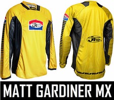 JT RACING PRO-TOUR MOTOCROSS MX JERSEY SHIRT YELLOW BLACK retro evo classic new