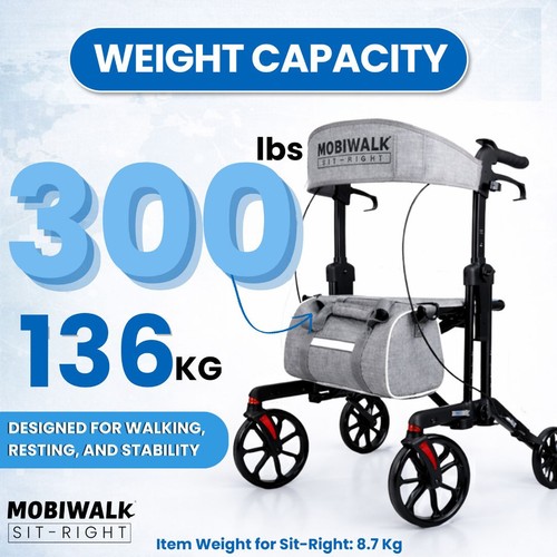 Mobiwalk sit right rollator - sit-right,