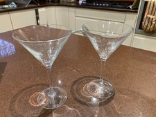 Pair large vintage clear - pair,