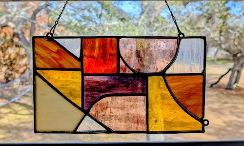 Handmade stained glass panel - handmade,