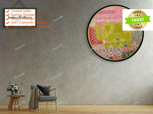 Colourful embroidered elephant - embroidered,