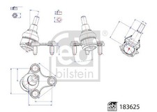 Fits febi 183625 swing - 183625, pin