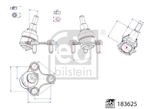 Fits febi 183625 swing arm - 183625, pin
