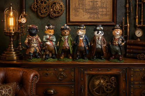 Steampunk gentleman ornaments - steampunk,