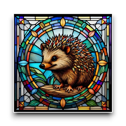 Large cute hedgehog - cute, square