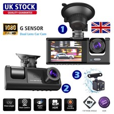 1080P Dual Lens Car Dash Cam Recorder G Sensor DVR Front and Rear Camera Video
