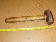 Vintage steel head wooden mallet