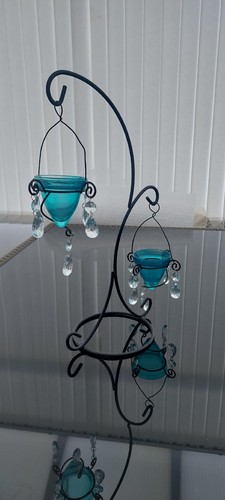Bohemian blue glass - bohemian, wire