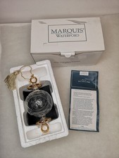 Marquis Waterford Clear Crystal Etched Glass Finial Bauble Christmas Tree Dec