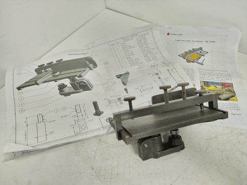 Lathe saw table attachment - , as