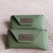 Barbour Canvas Glasses Case Green Tartan X2 Preloved. VGC .