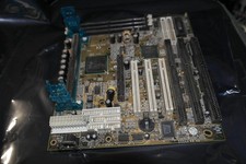 Slot 1 AT motherboard AGP PCI ISA Soltek SL-61B Intel LX working ATX PSU con.