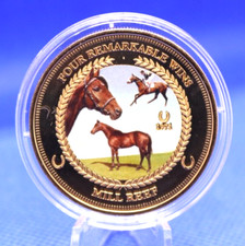 Mill Reef - Horse Racing Legends Commemorative 24Ct Gold Layered Proof Coin COA