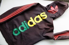 Rare Adidas Orginals zip up hoody M Faded Black Rasta Sweater trefoil 2012 GRY