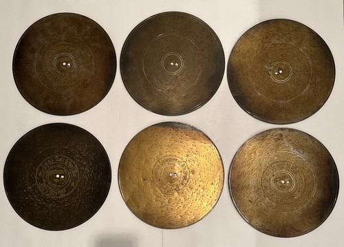 Antique music box discs - music,