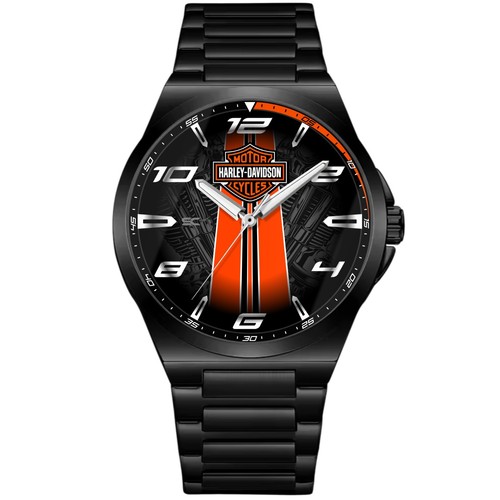 Wristwatch black steel fan art - wristwatch,