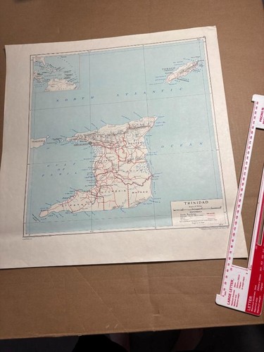Map small 1948 print trinidad - 1948,