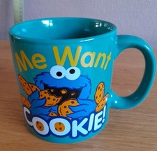 Sesame Street Large Mug Cookie Monster Me Want Cookie Beams International Green