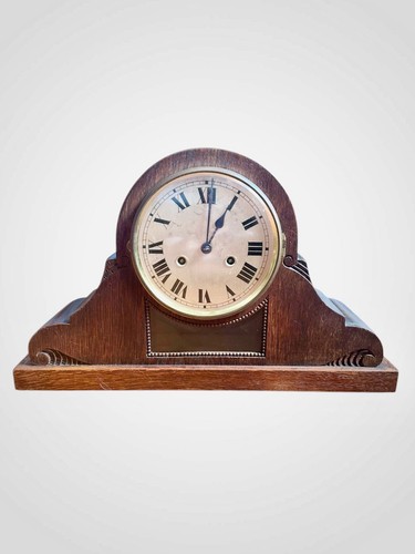 Oak striking mantle clock - oak,