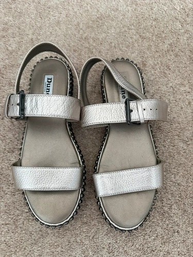Dune gunmetal silver sandals - dune,