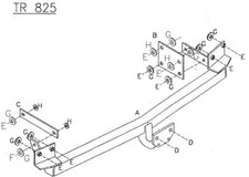 Towtrust Fixed Flange Automotive Towbar For Renault Clio Hatchback 1998 To 2005