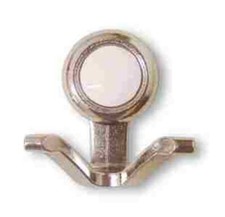 Coat Hook Chrome with Ceramic Center
