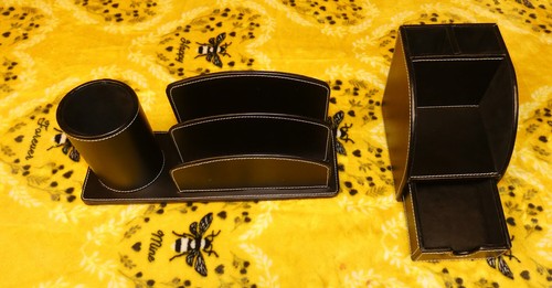 Desk organizer dark - dark, brown