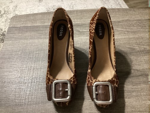 Fossil brown giraffe print - brown,