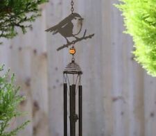 ROBIN BIRD WINDCHIME WIND SPINNER MEMORIAL GARDEN ORNAMENT HOME DECOR GIFT