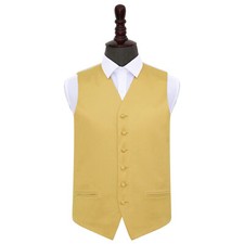 Gold Mens Waistcoat Satin